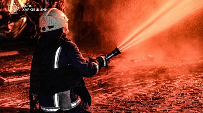 Eight drone strikes hit Kharkiv: fires break out, 12 people injured – photos, video